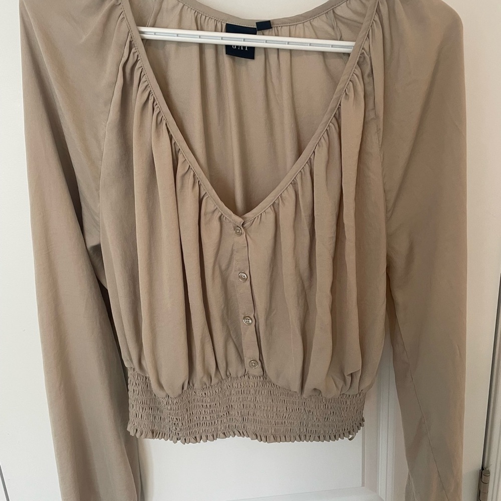 ****SOLD****
GAP Elegant Beige Boho Blouse